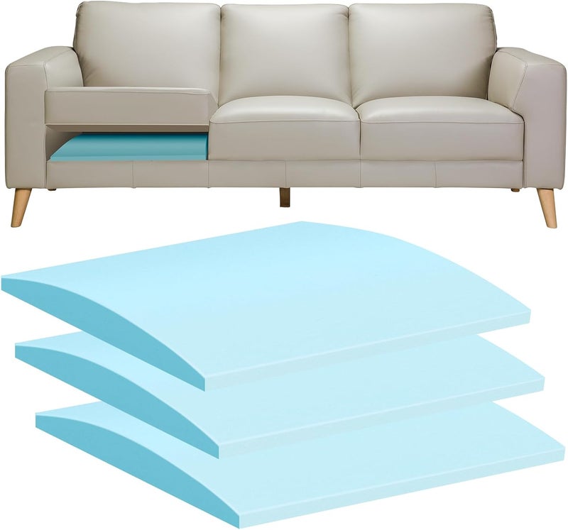 RA RUNNING ALIEN Couch Cushions Support for Sagging Seat -20"X 20"Curved Foam Sofa Cushion Support Board,Blue Couch Supporterfor Under The Cushions,Set of 3 - Image 1